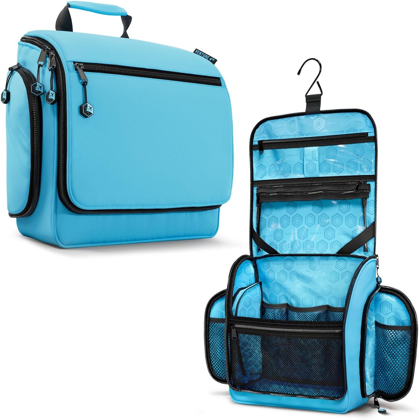 VENTURE 4TH Hanging Travel Toiletry Bag 18 Compartments – Tiffany Blue