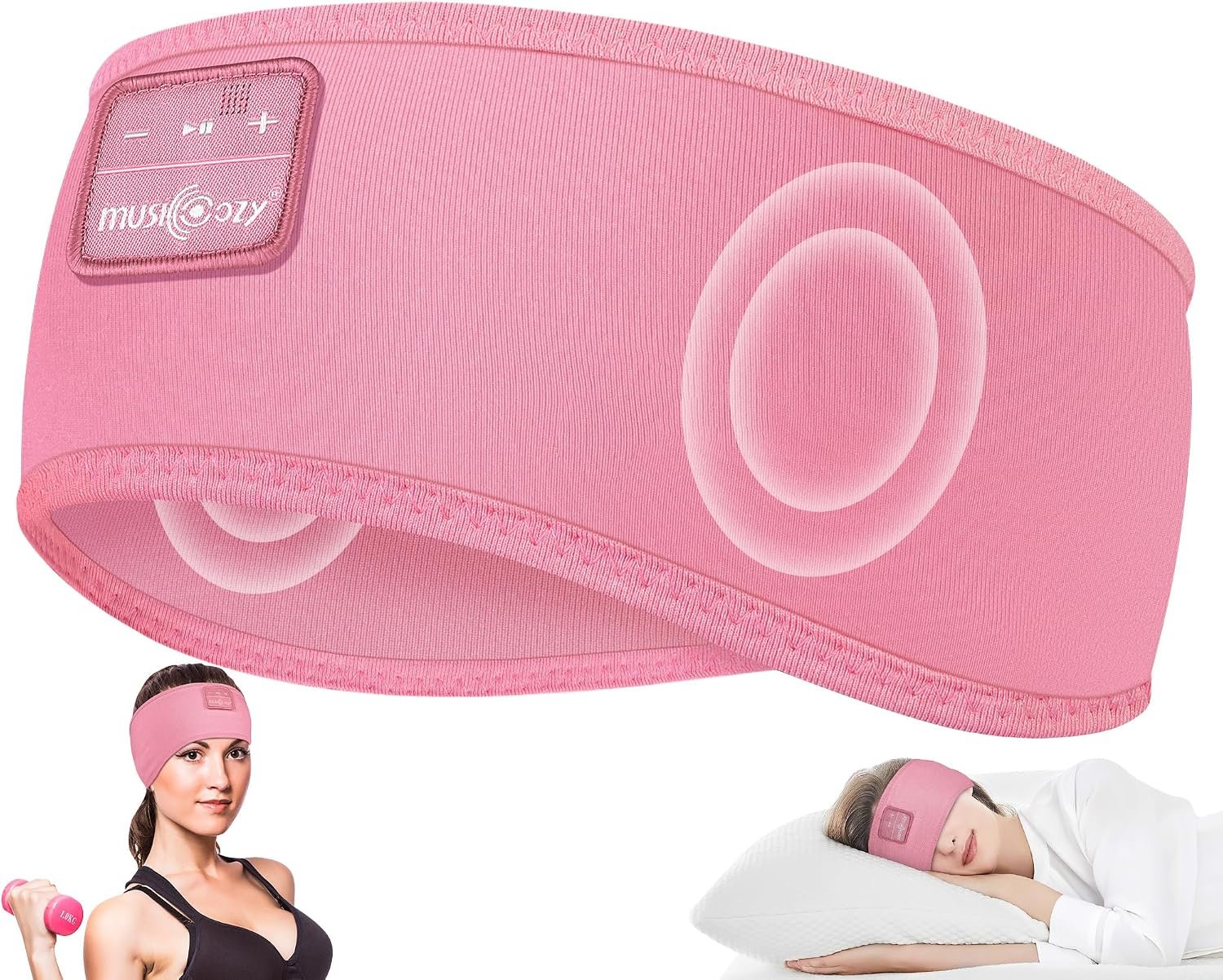 MUSICOZY Sleep Headphones Bluetooth Headband Headphones for Side Sleepers