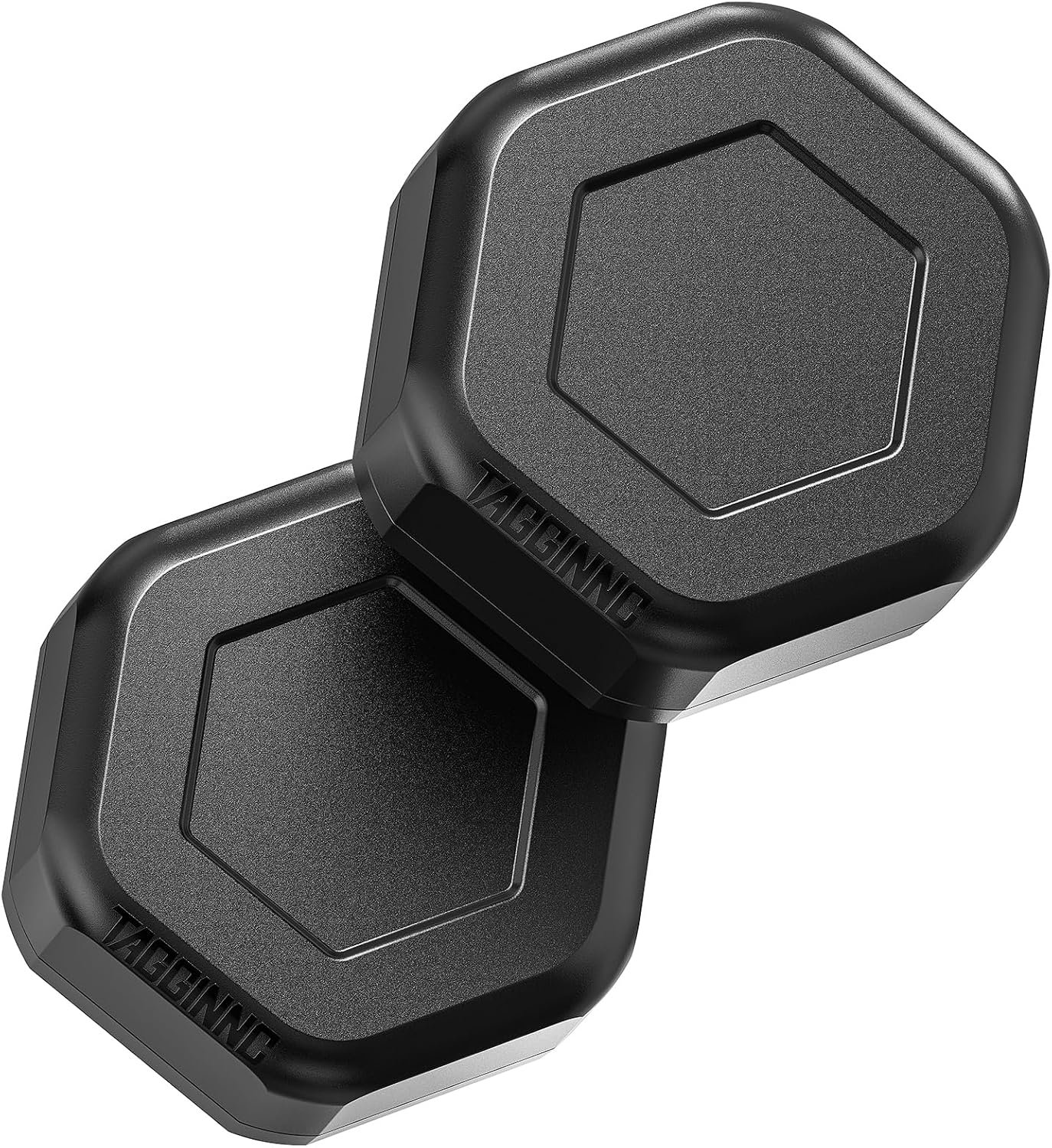 2 Pack Tagginnc Magnetic Case for Air Tag – Ultra Strong Magnet & Discreet Hexagonal Nut Design with Non-Slip Base, Waterproof & Shatterproof, Compatible with Apple Air Tag Gen 1st&2nd