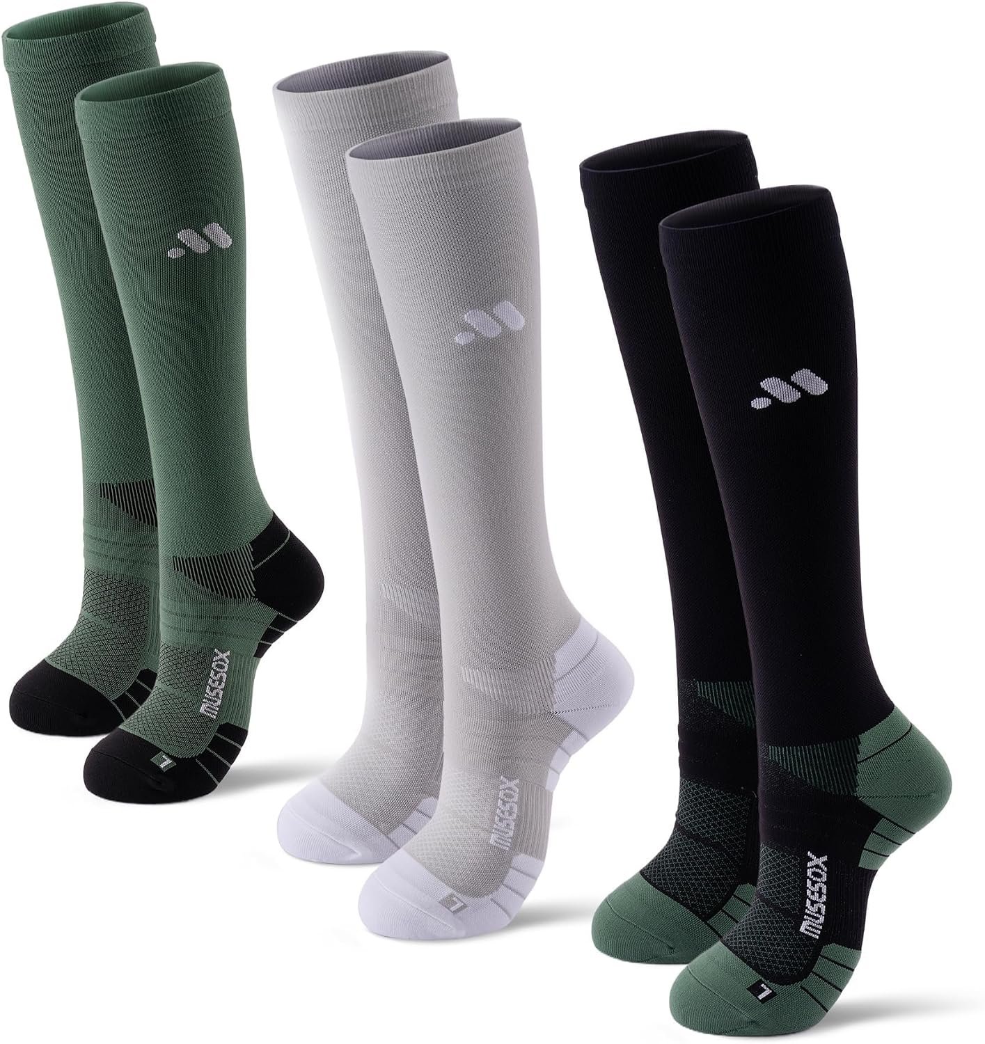 Compression Socks for Women and Men,15-20 mmHg Support(3 Pairs)