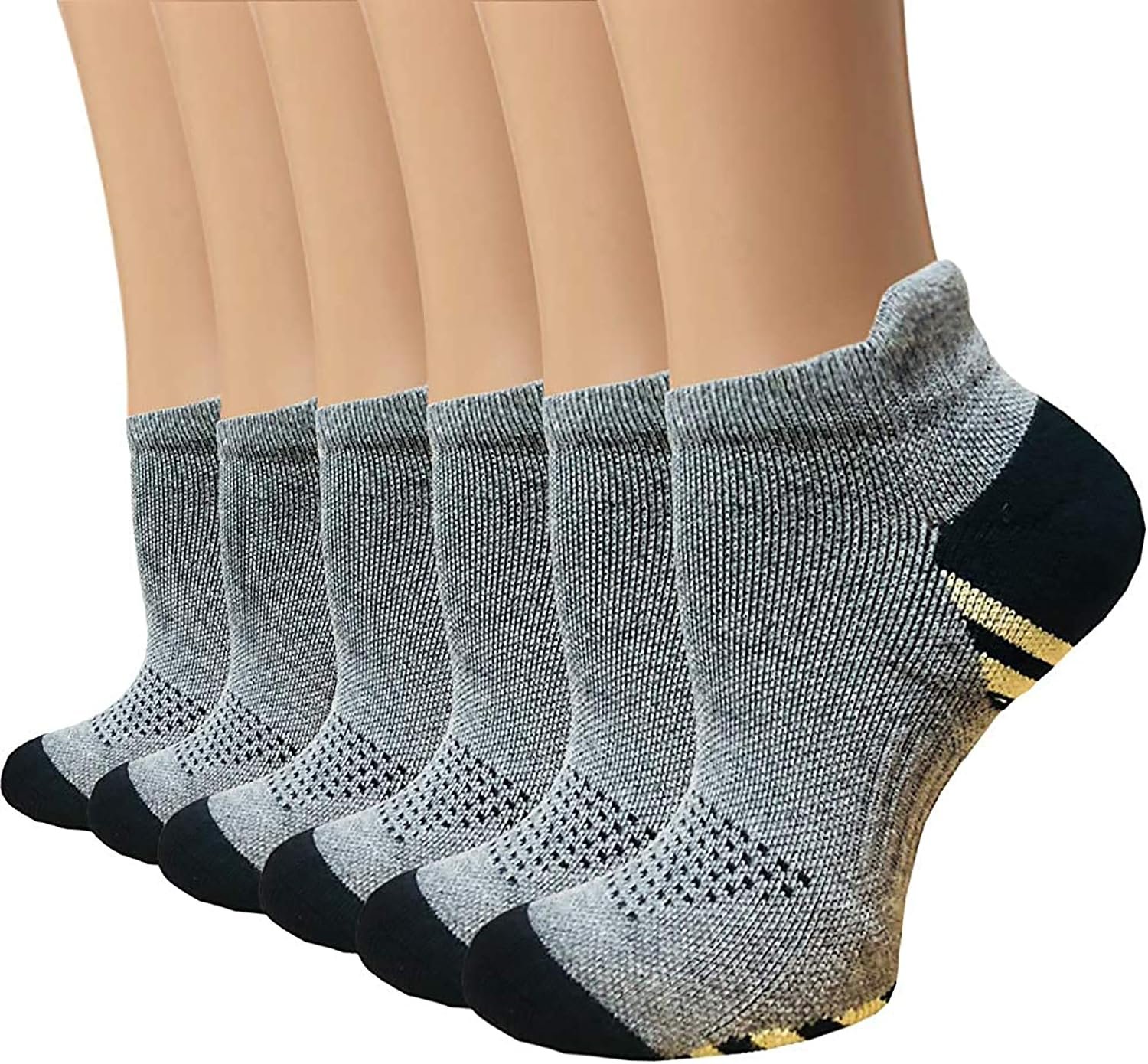 Sooverki Copper Compression Socks Women and Men 6 Pairs – Circulation Arch Support Plantar Fasciitis Running Ankle Socks