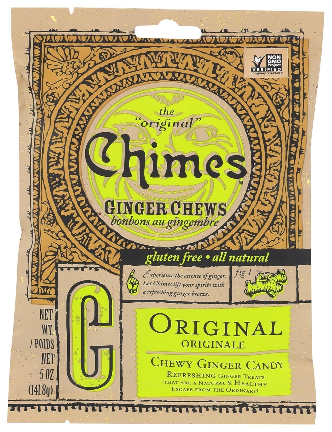 Chimes Ginger Chews, Original, 5 Ounce (Pack of 1)
