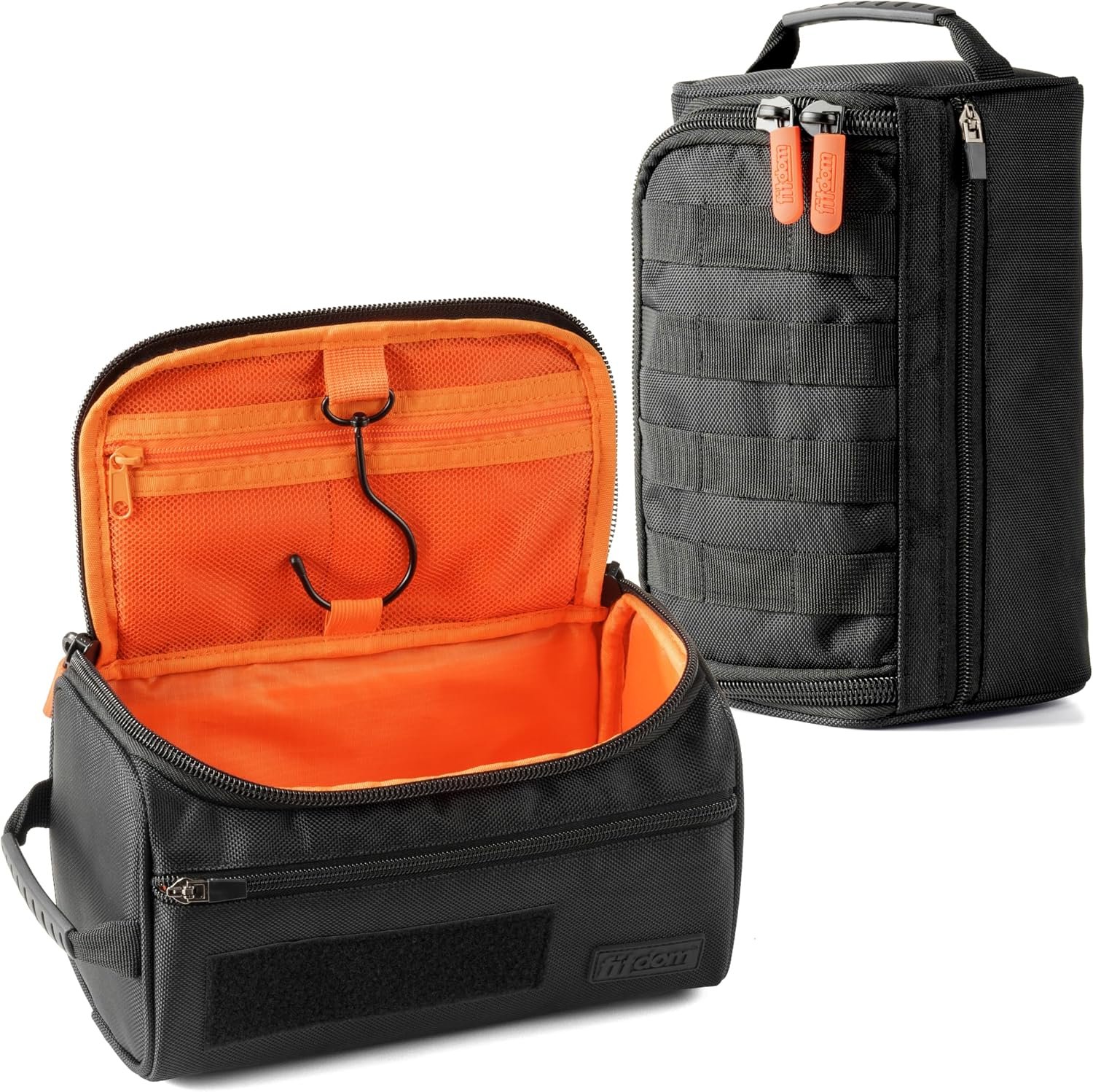 Fitdom Tactical Hanging Toiletry Bag for Men, Travel Dopp Kit Organizer