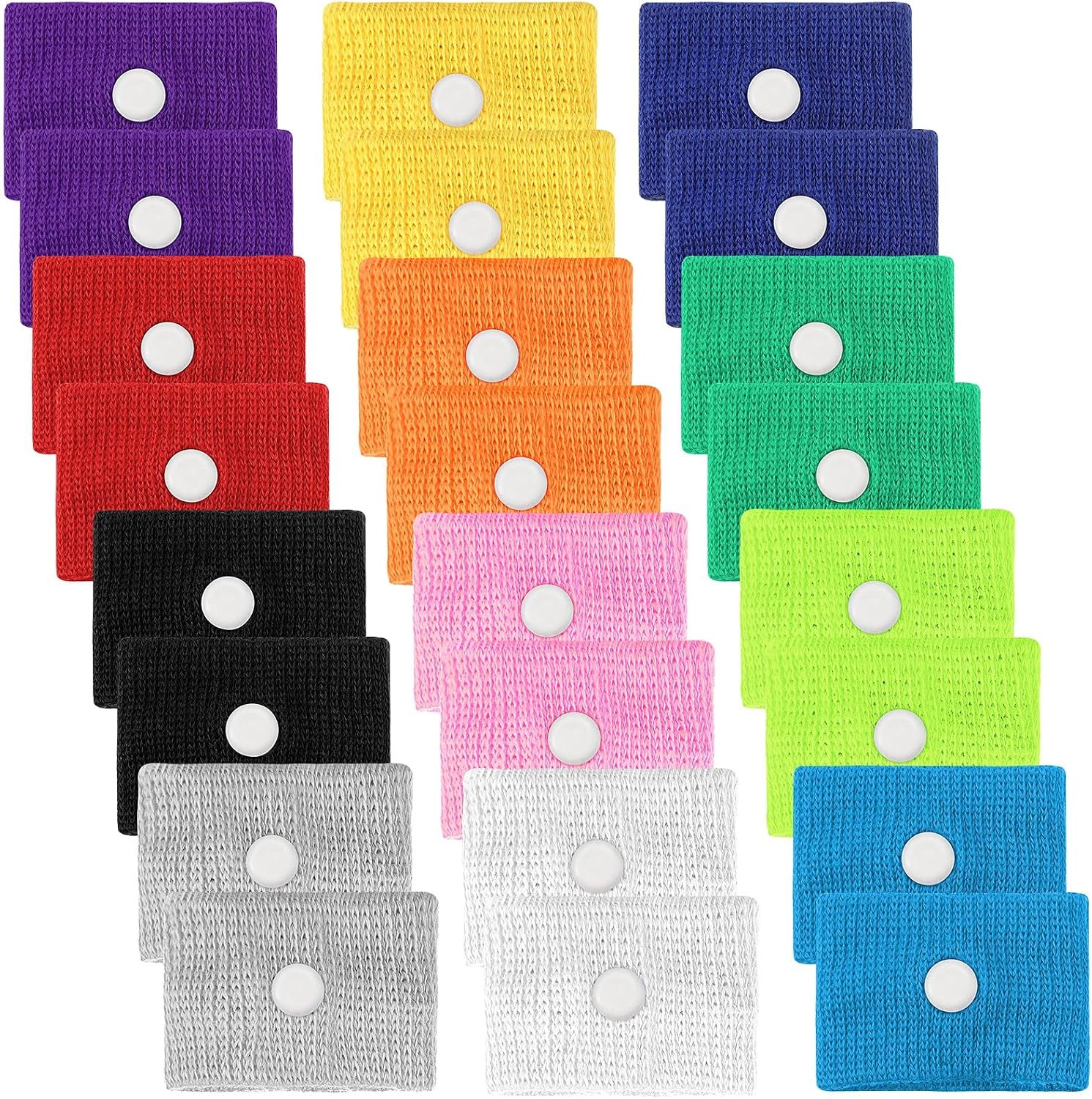Zhanmai 12 Pairs Motion Sickness Bracelets Adults Kids, Classic Color
