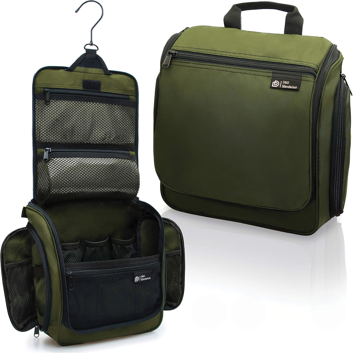 D&D Wanderlust Hanging Travel Toiletry Bag for Women & Men, Large Organizer